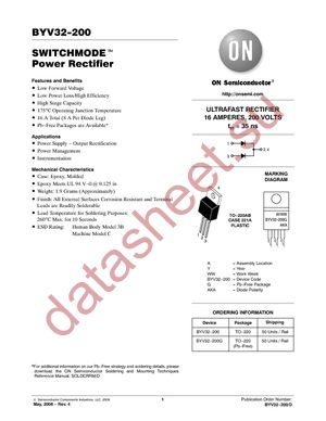 BYV32-200G datasheet  